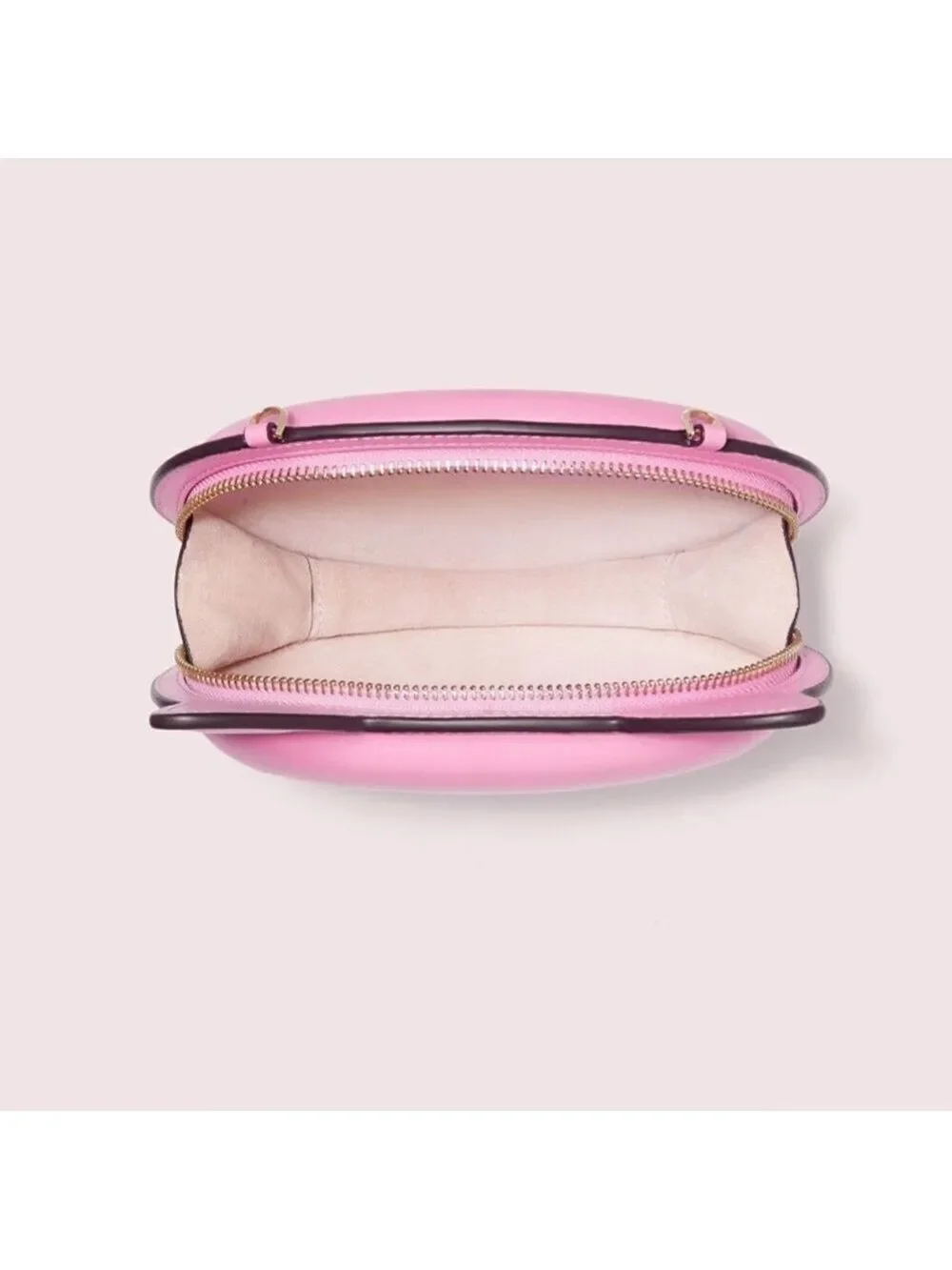 KATE SPADE PINK CAT CROSSBODY BAG MEOW NOVELTY PURSE LEATHER GOLD CHAIN